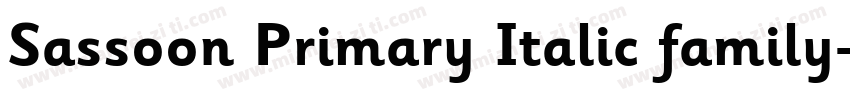 Sassoon Primary Italic family字体转换